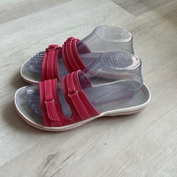 Clarks Cloudsteppers Breeze Piper Womens Strappy Sandals Pink US size 8 27772 - Picture 6 of 10